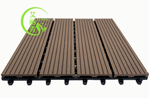 Brown assembled plastic wood floor