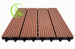 Mahogany color assembled plastic wood floor